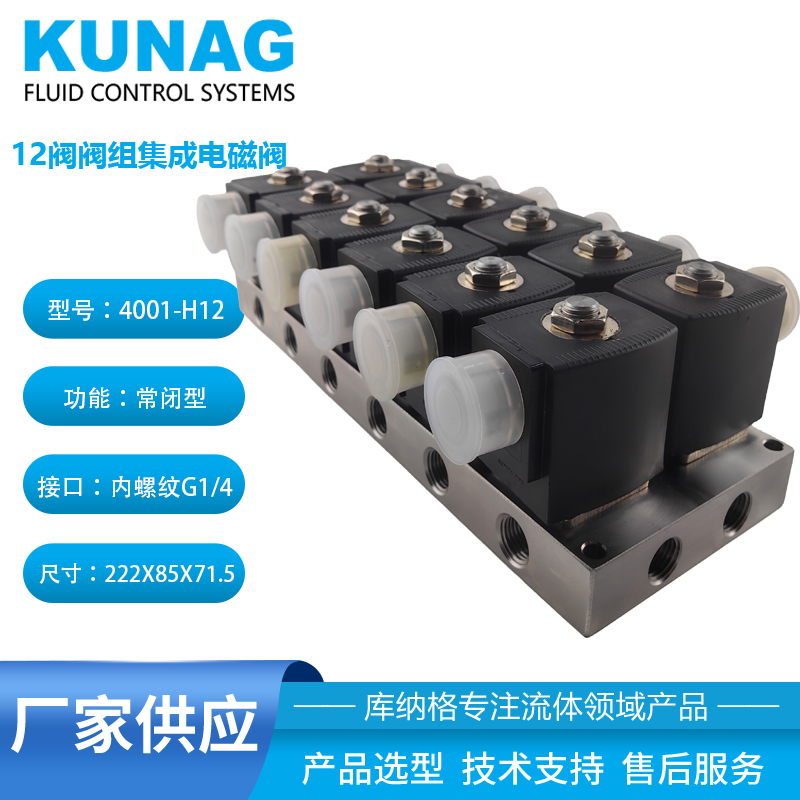 4001-H12型 不銹鋼集成閥組3013電磁閥12閥兩邊