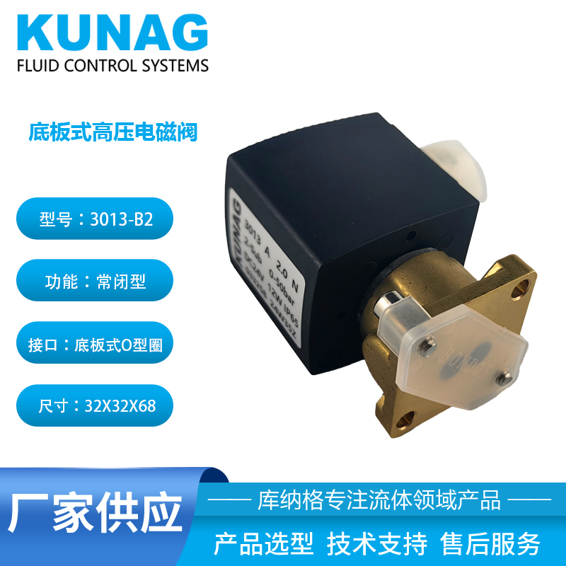 3013-B2型50公斤電磁閥 5Mpa 黃銅 底裝式 O型圈