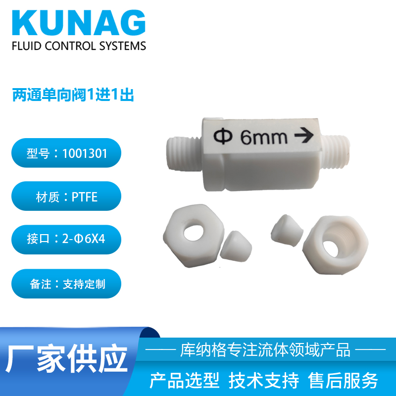 聚四氟乙烯 PTFE 鐵氟龍 單向閥 1001301